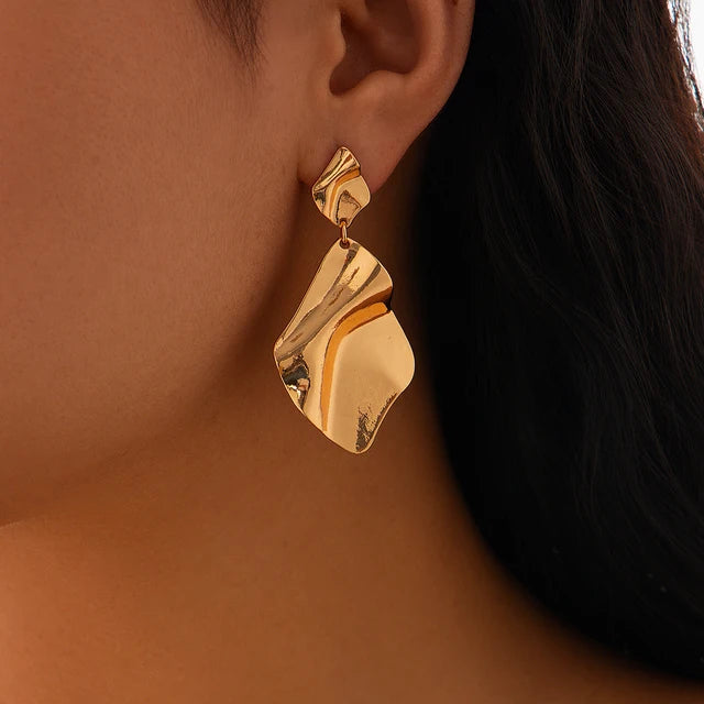 Gold Color Piercing Earrings