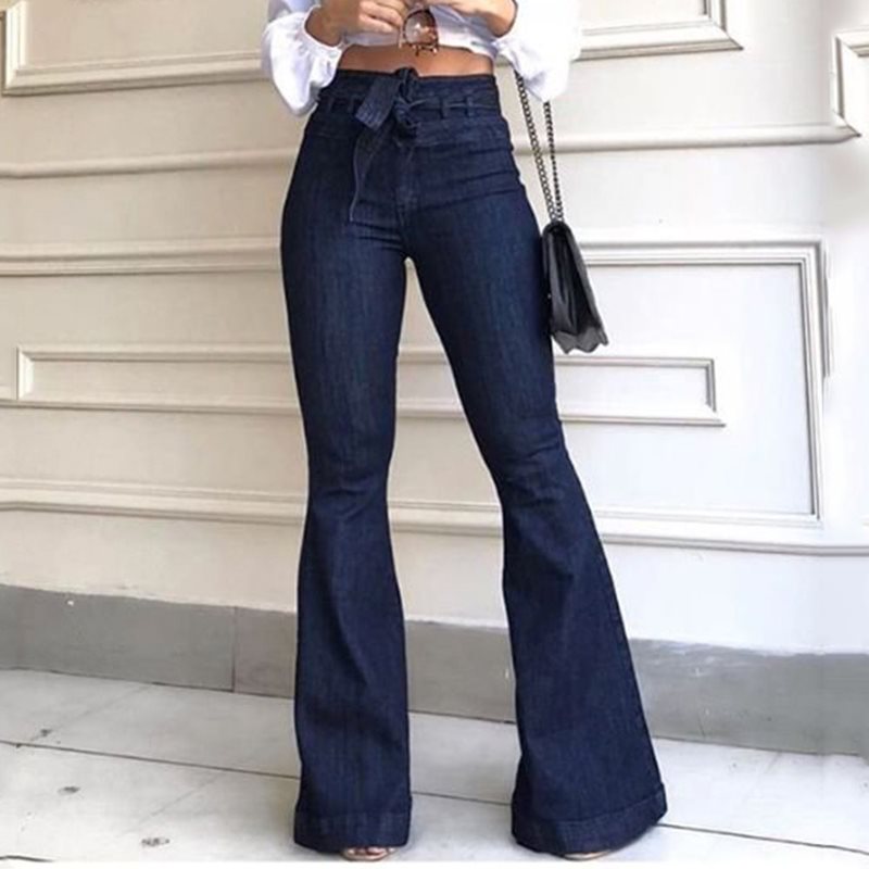 Women's Jeans High Waist Denim Flare Pants.