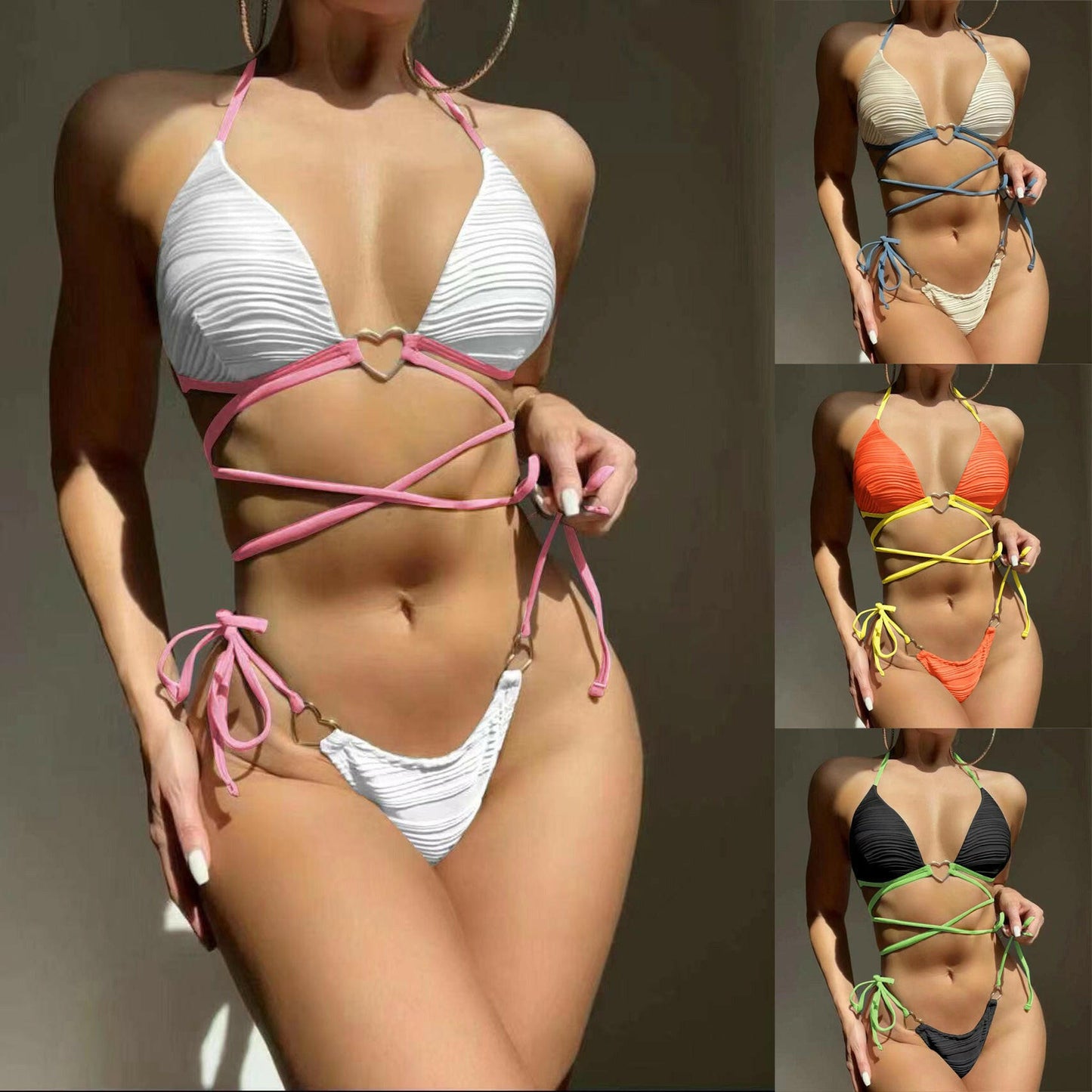 Split bikini swimsuit