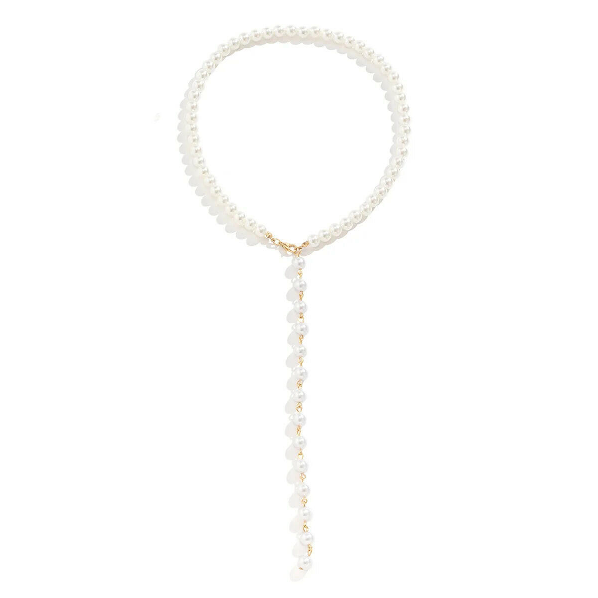 Pearl Fringe Long Niche Necklace