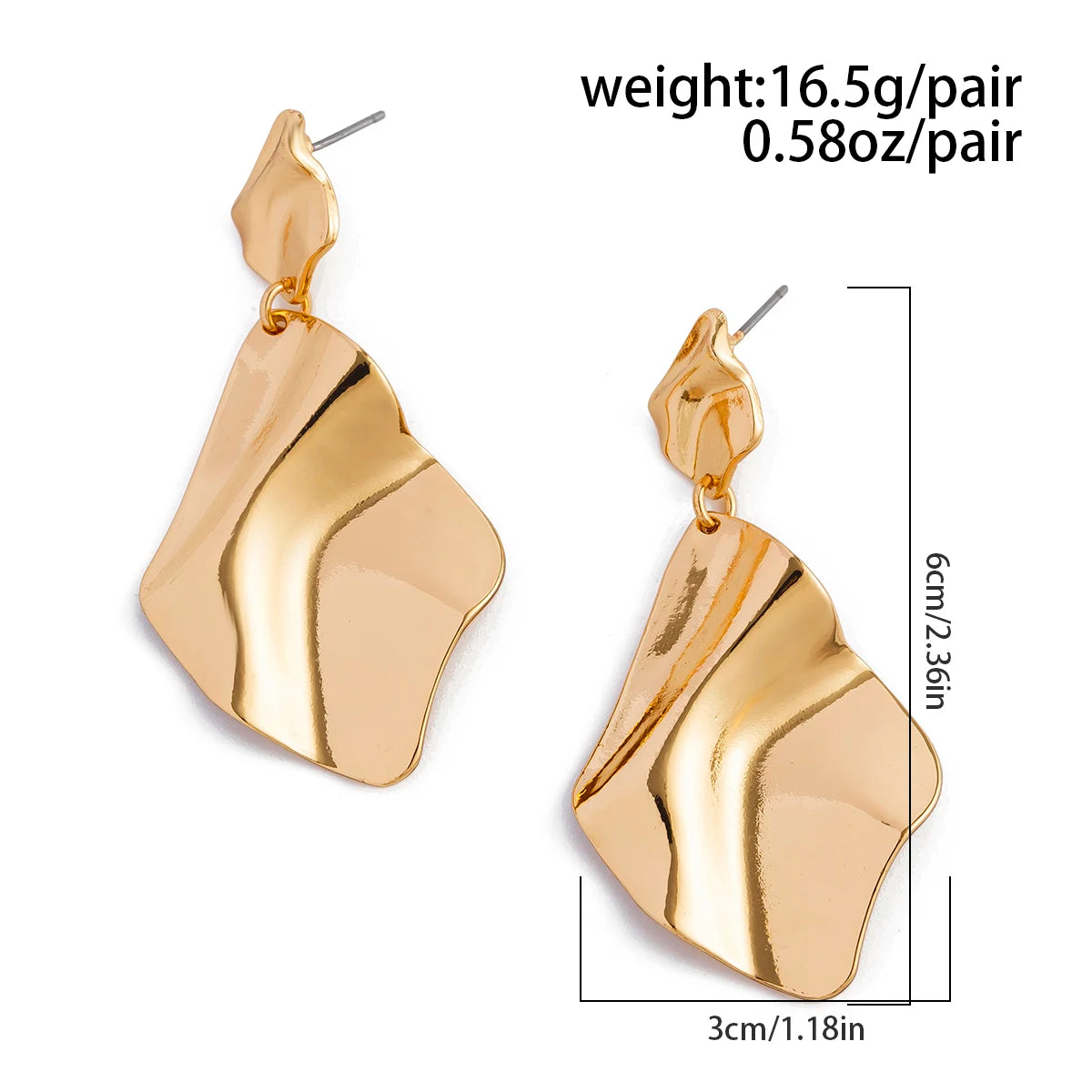 Gold Color Piercing Earrings