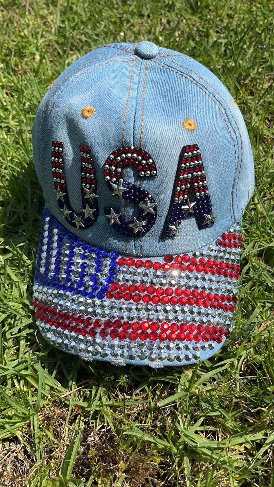 American Flag Hat, Patriotic USA.