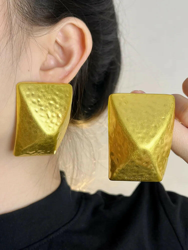 Geometric Square Hollow Earrings