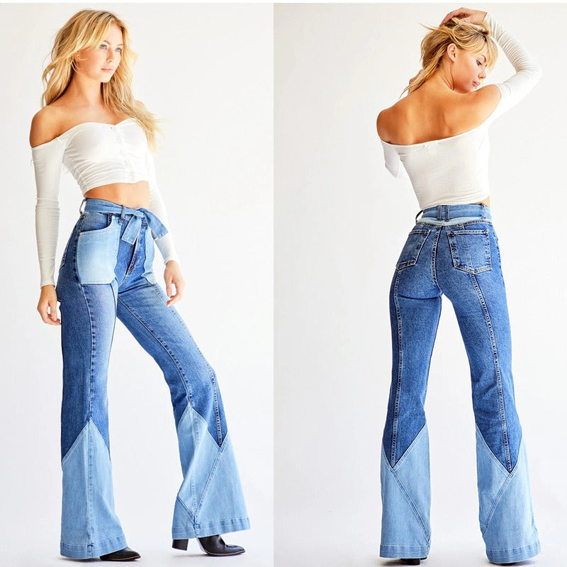 Fashion Slim High Waist Streetwear Women Jeans.