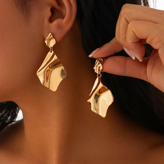 Gold Color Piercing Earrings