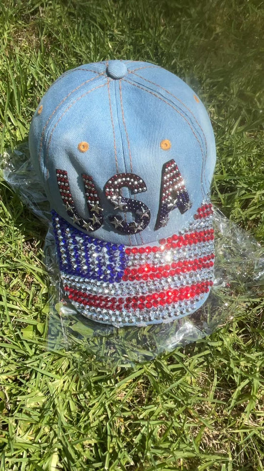 American Flag Hat, Patriotic USA.