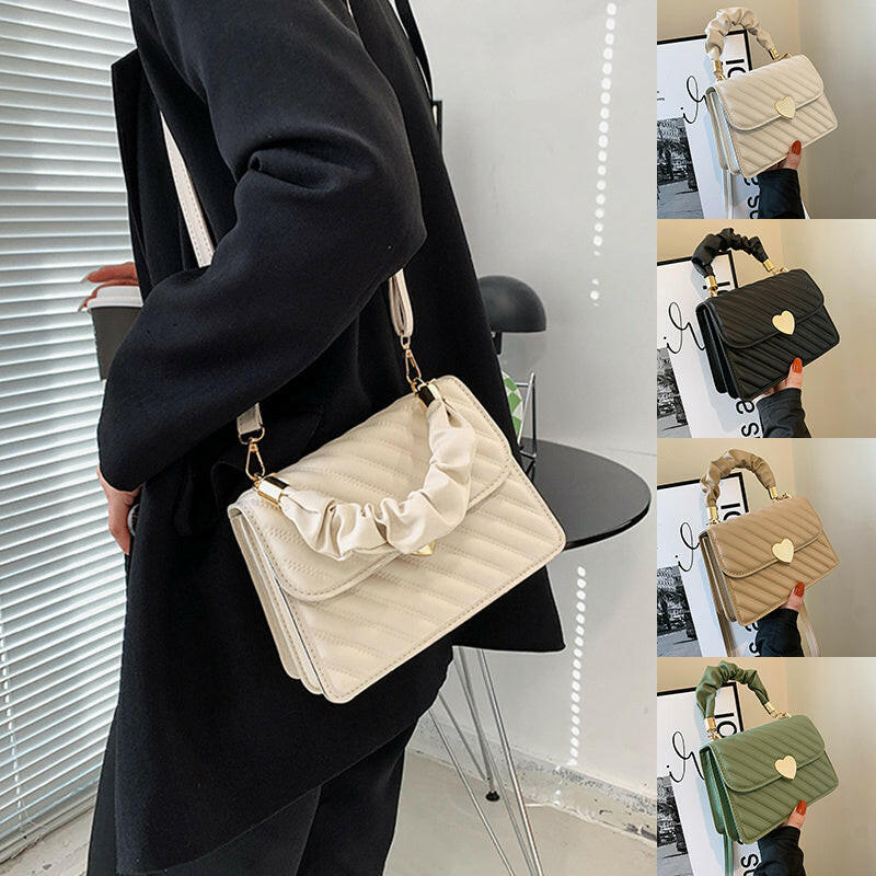 Women Handbags Fashion Chain Shoulder Bags With Love Metal Design.