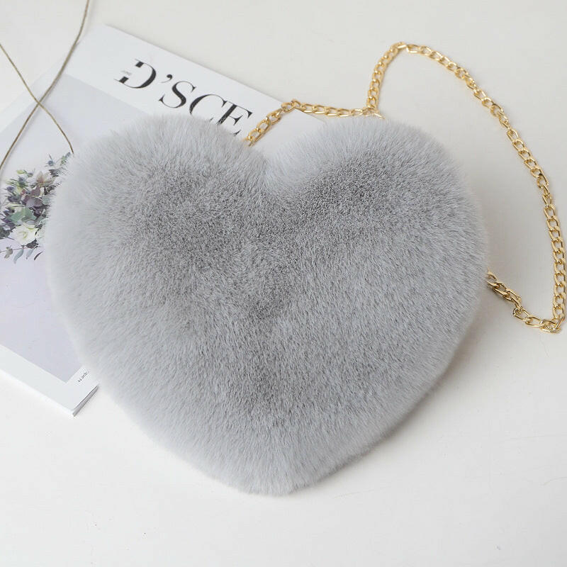 Love Bags For Women Plush Chain Shoulder Bags Valentine's Day Party Bag.