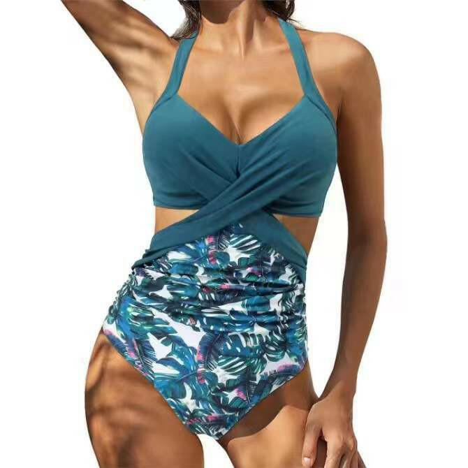 Multicolor Split Bikini Ladies Swimwear.