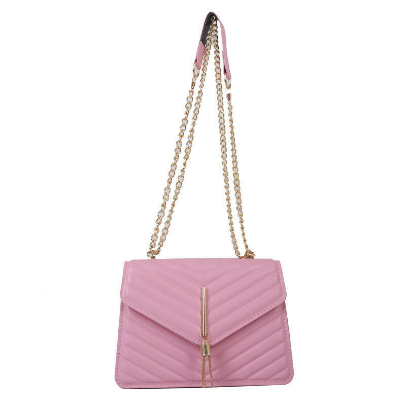 Chain Tassel Shoulder Crossbody Bags Women Fashion Small Square Bag.