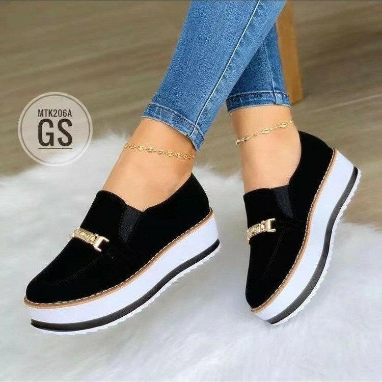 Slip On Flat Sneakers For Women Platform Shoes.