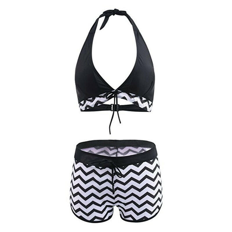 Zigzag Print Ladies Swimwear Bikini.