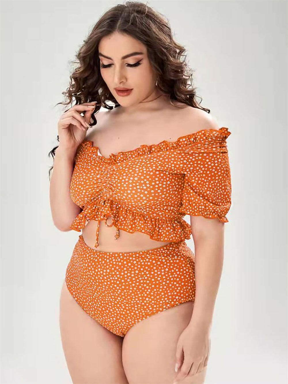 Women's Plus Size Split Bikini.