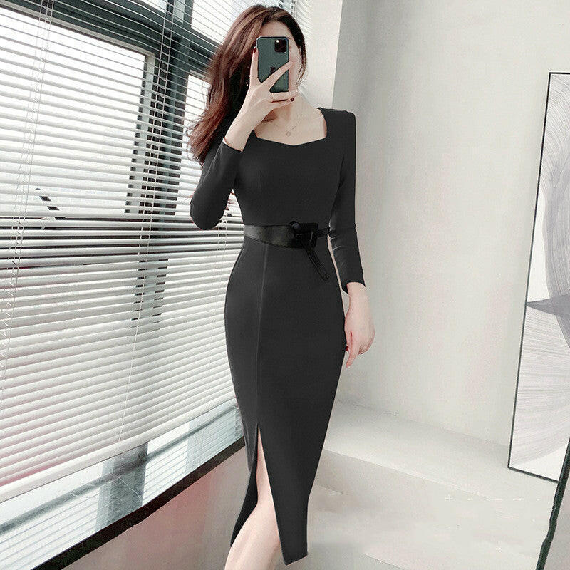 Women's Temperament Slim Package Hip Dresses.