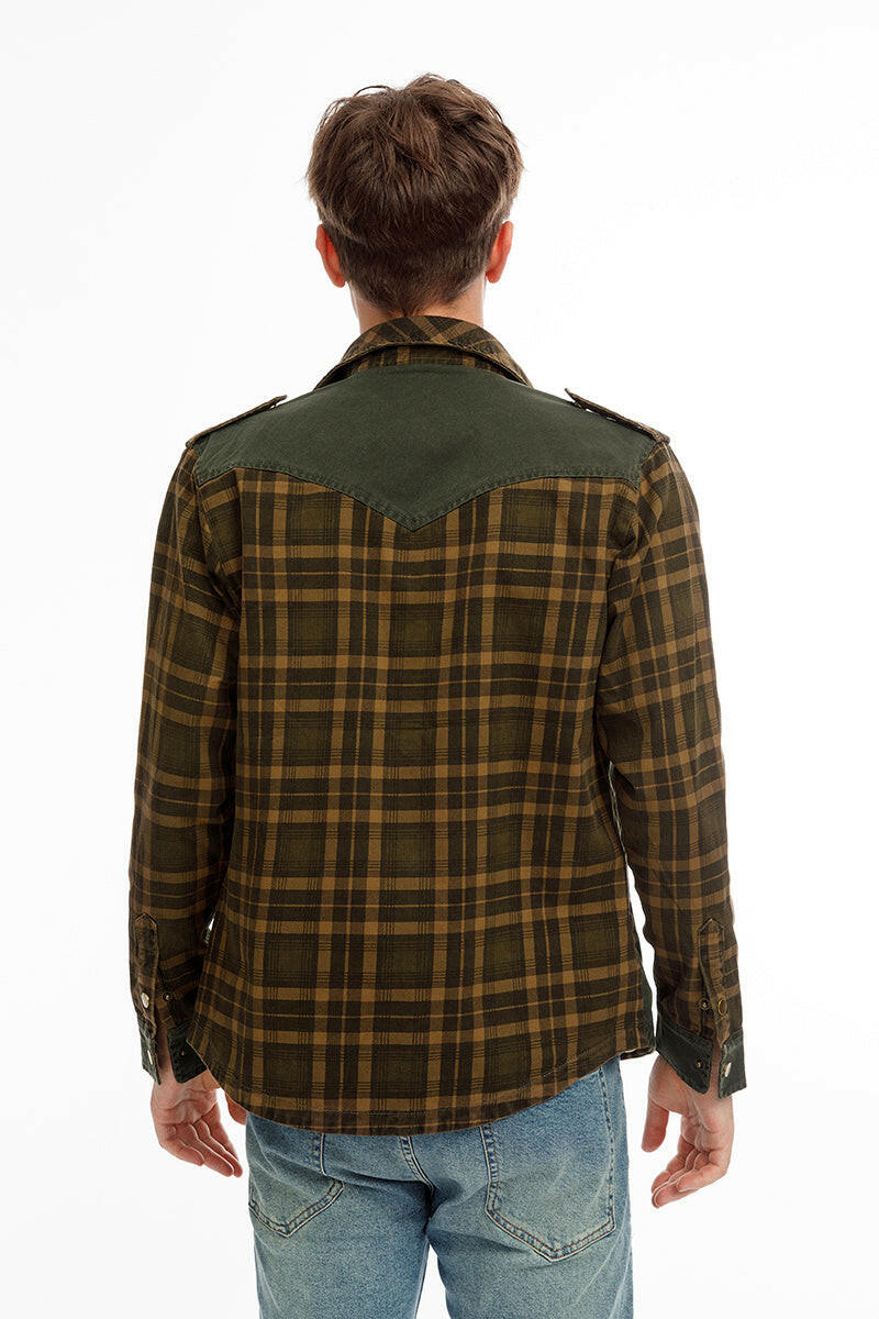 Men Plaid Jacket Casual Autumn Winter Jacket Men Slim Fit Jacket.