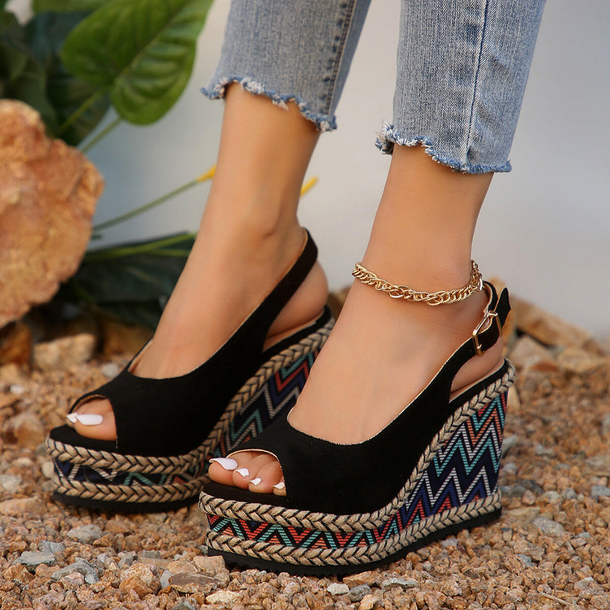 All-match High Heel Plus Size Wedge Sandals.