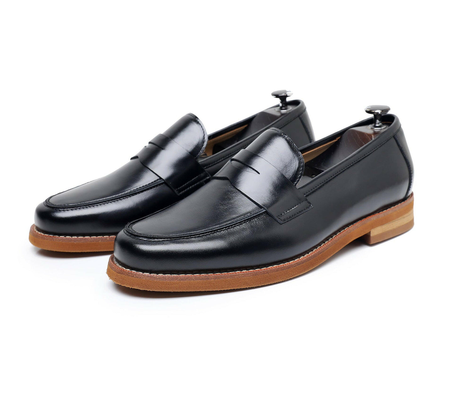 Retro Loafers Genuine Leather Handmade Leisure.